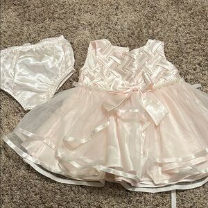 Rare Editions Pink and White Formal Dress for Kids